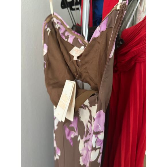 ROCOCO SAND Maxi Strapless Dress in Brown Pink - Picture 9 of 11